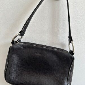 Roots Black Leather Women's Bag